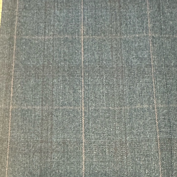 Express Editor Women's Grey Plaid Flat Front Hook & Eye Straight Pants Size 12R - Picture 3 of 3